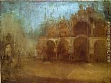 James Abbott Mcneill Whistler Canvas Paintings - Nocturne Blue and Gold - St Mark's, Venice